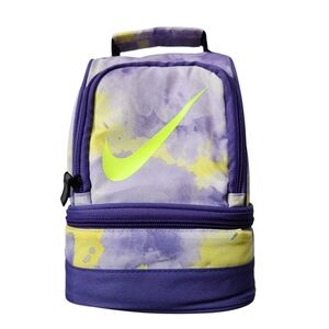 Nike Vibrant Purple and Neon Yellow Insulated Lunch Bag
